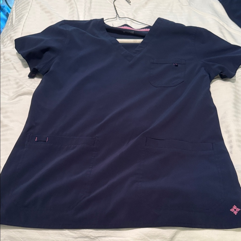 Med Couture Classic Navy Scrub Top